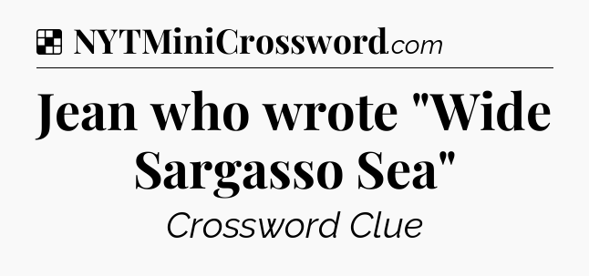 Solution: Jean who wrote 