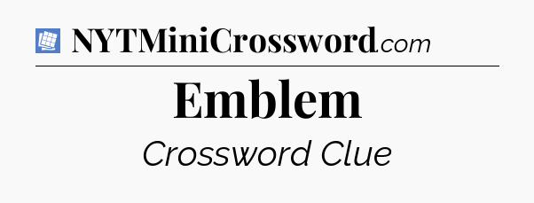 Emblem Puzzle Page Crossword Clue