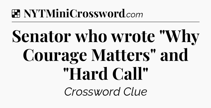 Solution: Senator who wrote 