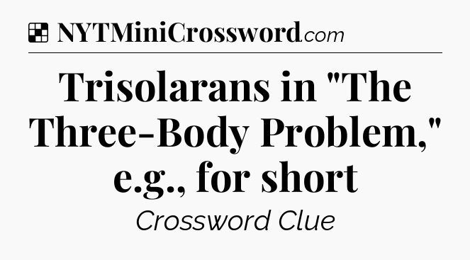 Solution: Trisolarans in 