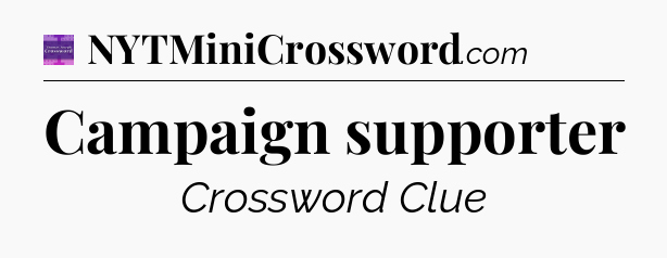 Campaign supporter - Thomas Joseph Crossword