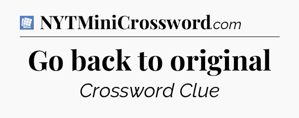 Go back to original Puzzle Page Crossword Clue
