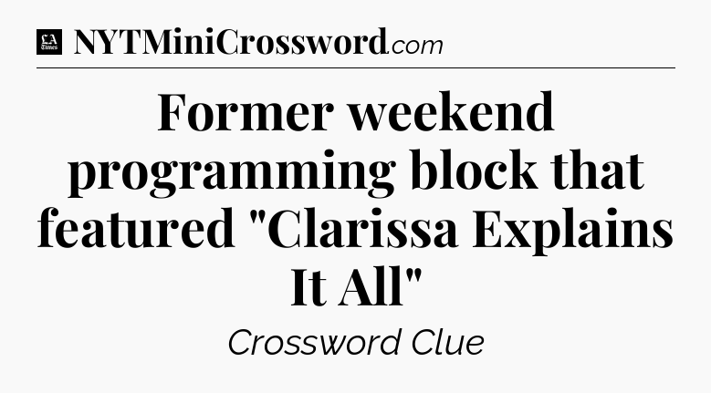 Former weekend programming block that featured 