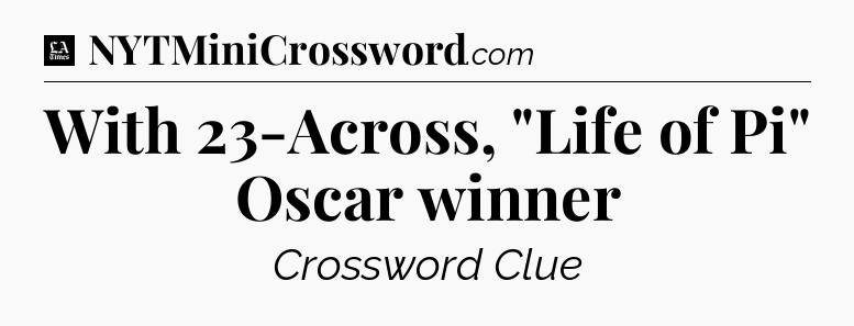 With 23-Across, 