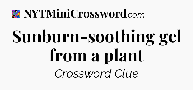 Sunburn-soothing gel from a plant Crossword Clue