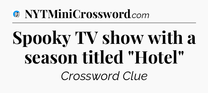 Spooky TV show with a season titled 