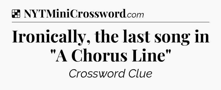 Solution: Ironically, the last song in 