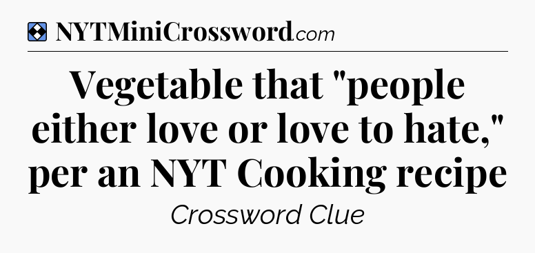 Solution: Vegetable that 