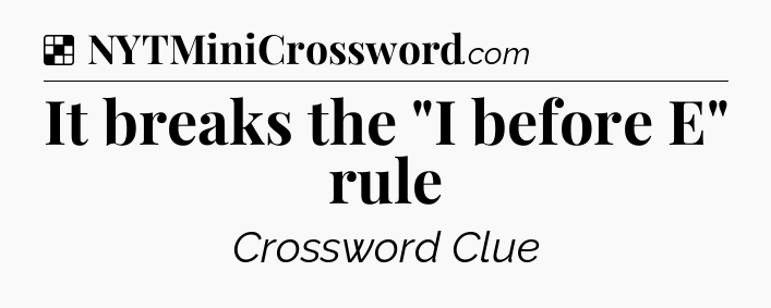 Solution: It breaks the 
