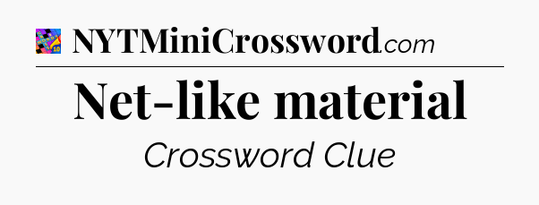 Net-like material Crossword Clue