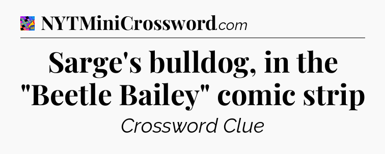 Sarge's bulldog, in the 