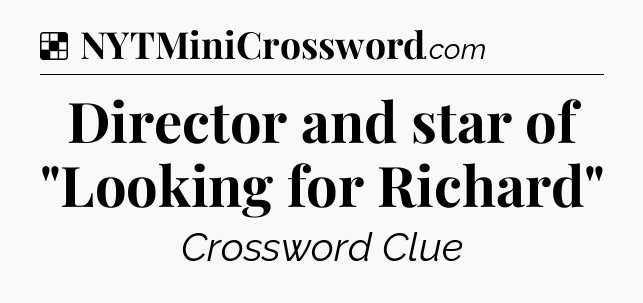 Solution: Director and star of 