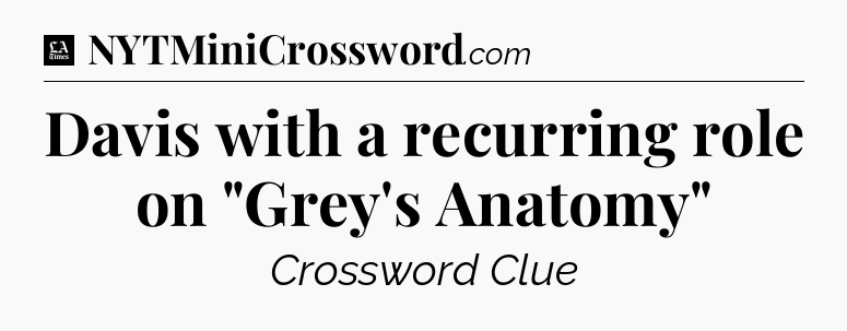 Davis with a recurring role on 