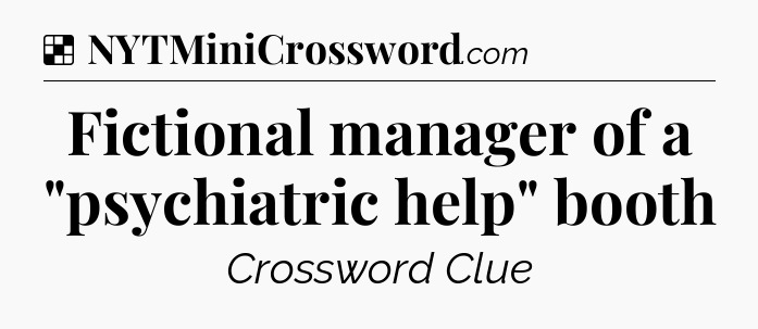 Solution: Fictional manager of a 