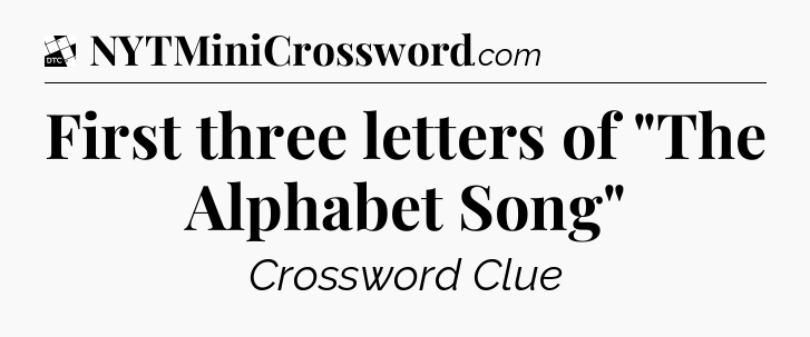 First three letters of 