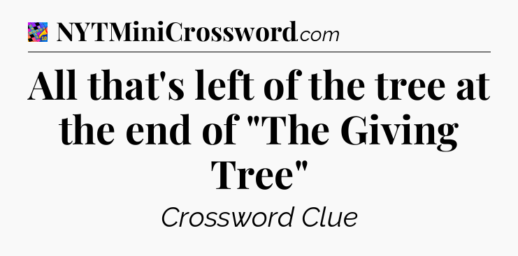 All that's left of the tree at the end of 