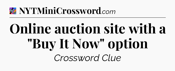 Online auction site with a 