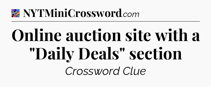 Online auction site with a 