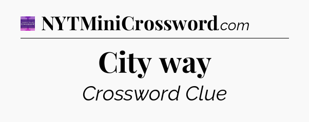 City way - Thomas Joseph Crossword
