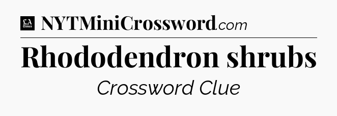 Rhododendron shrubs - LA Times Crossword