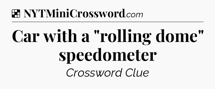 Solution: Car with a 