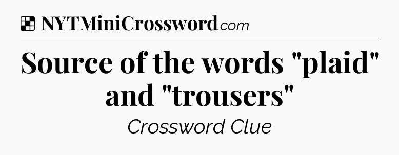 Solution: Source of the words 