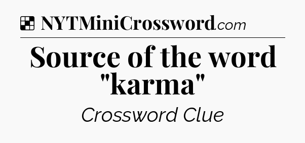 Solution: Source of the word 
