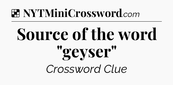 Solution: Source of the word 