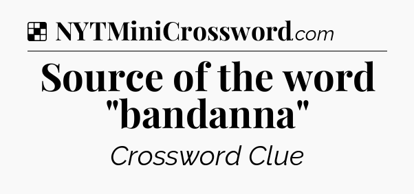Solution: Source of the word 
