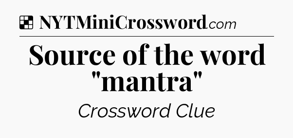 Solution: Source of the word 