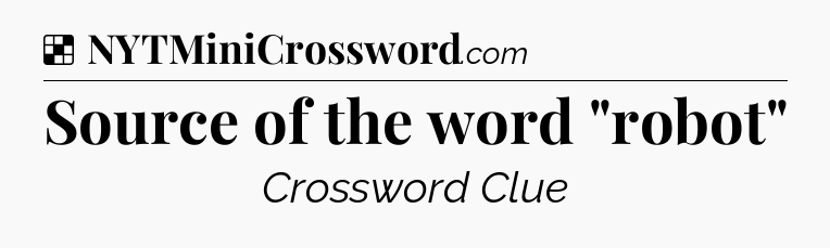 Solution: Source of the word 