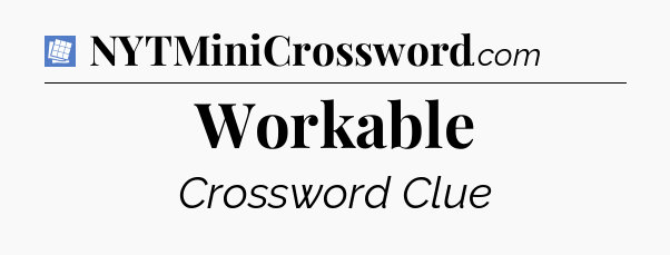 Workable Puzzle Page Crossword Clue