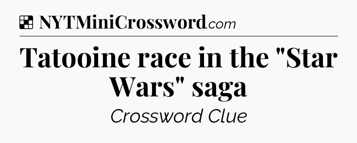 Solution: Tatooine race in the 