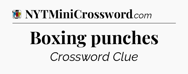 Boxing punches Crossword Clue