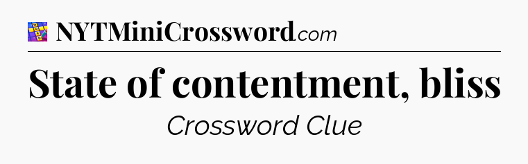 State of contentment, bliss Codycross