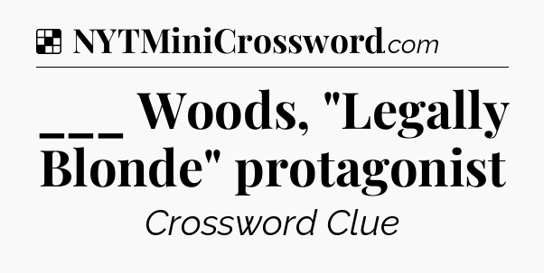 Solution: ___ Woods, 