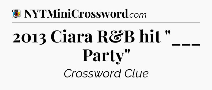 2013 Ciara R&B hit 