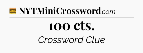 100 cts - Eugene Sheffer Crossword