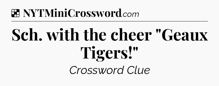 Solution: Sch. with the cheer 