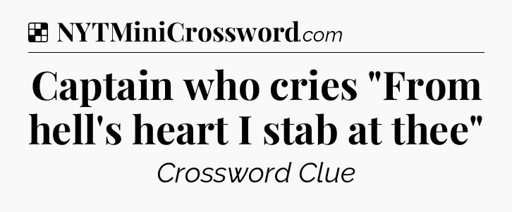 Solution: Captain who cries 