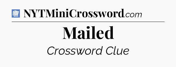 Mailed Puzzle Page Crossword Clue