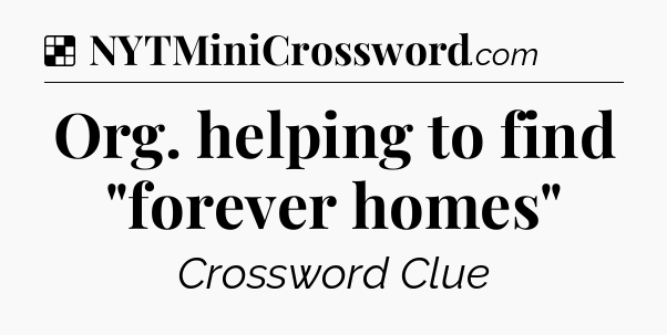 Solution: Org. helping to find 