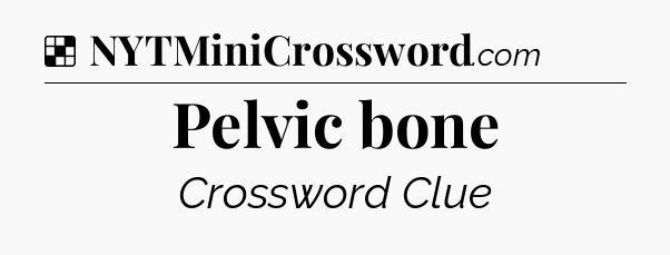 Solution: Pelvic bone - NYT Crossword
