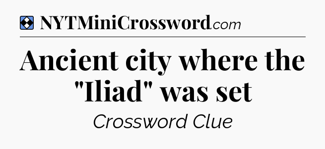 Solution: Ancient city where the 