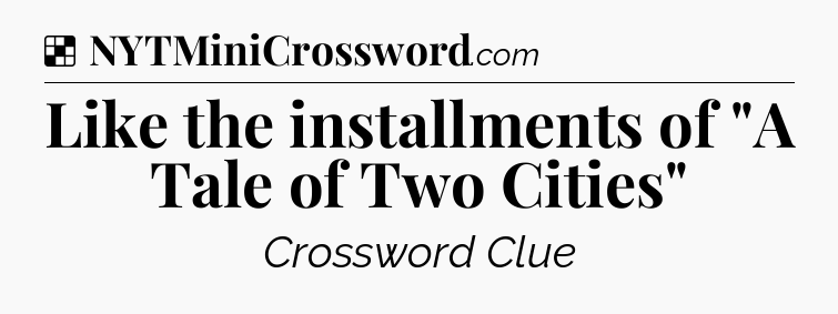 Solution: Like the installments of 