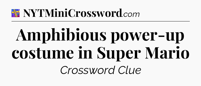 Amphibious power-up costume in Super Mario Codycross