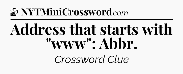 Address that starts with 