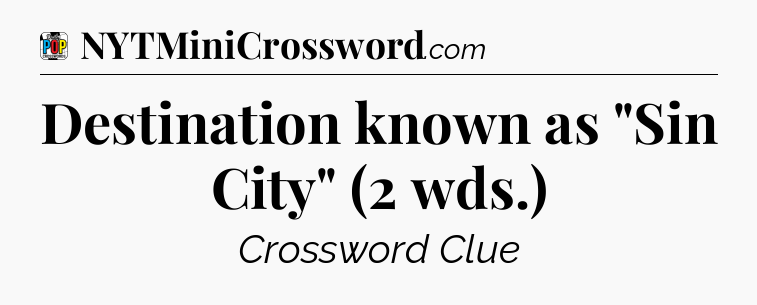 Destination known as 