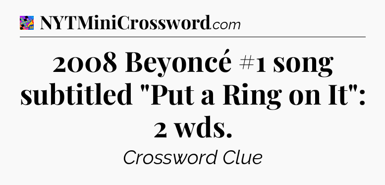 2008 Beyoncé #1 song subtitled 