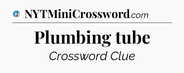 Plumbing tube Crossword Clue